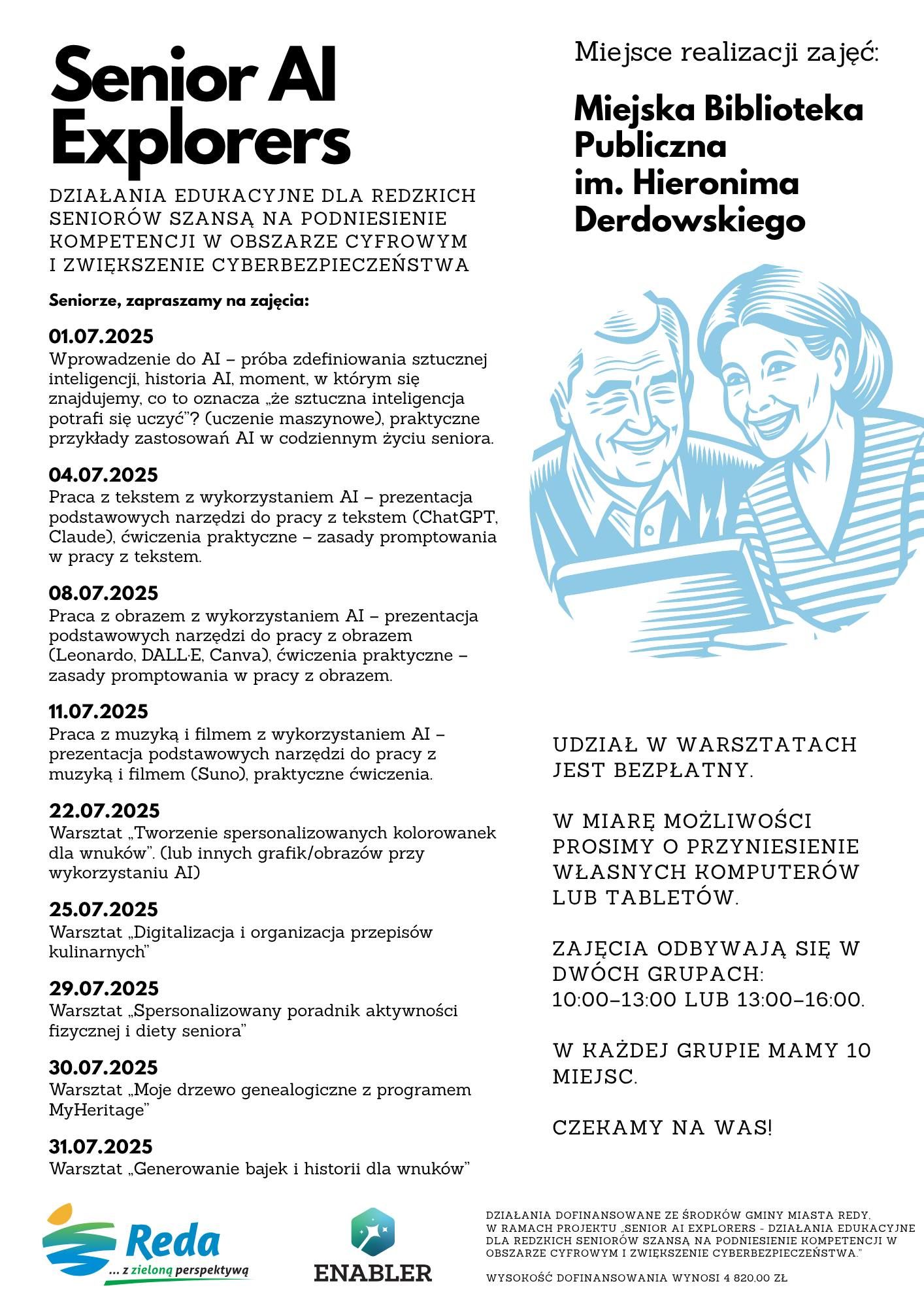 AI bez tajemnic – lipcowe warsztaty cyfrowe dla redzkich seniorów