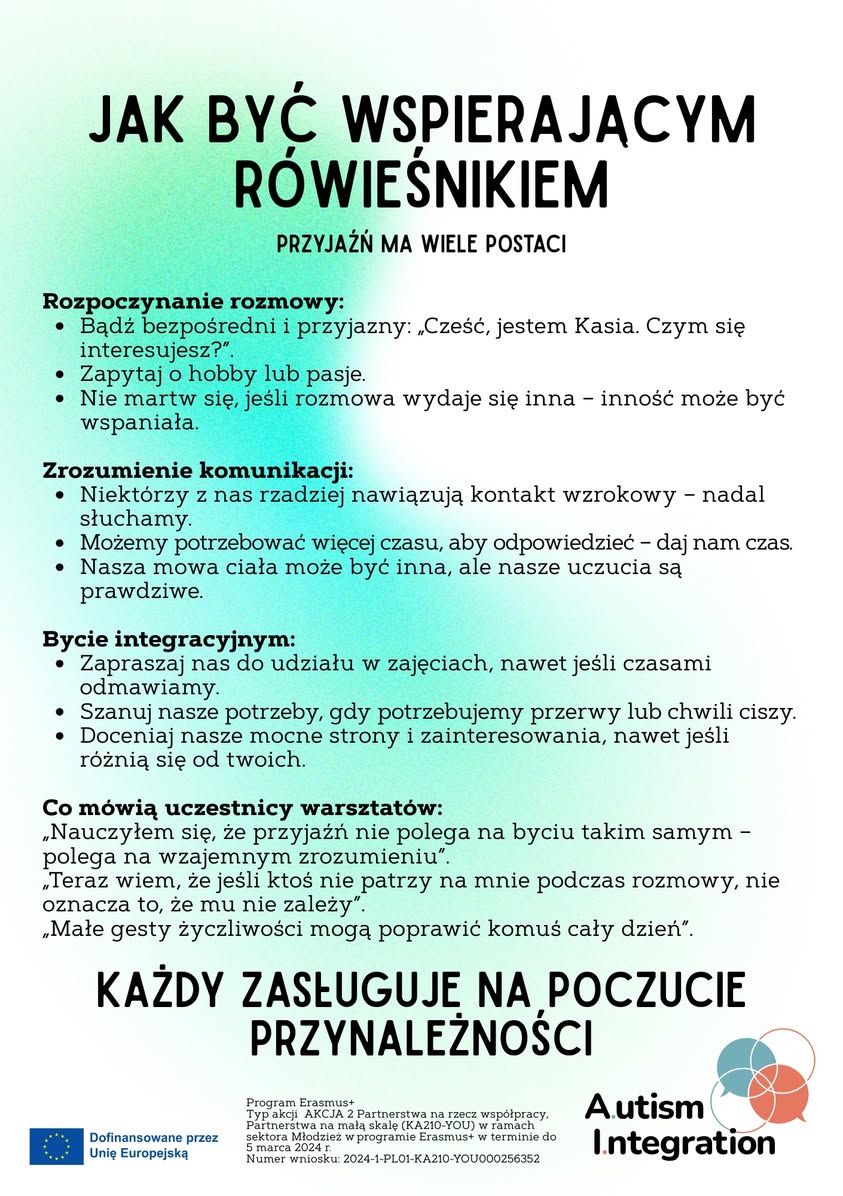 Kończymy projekt „A.utism I.ntegration” – wszystkie rezultaty już dostępne!