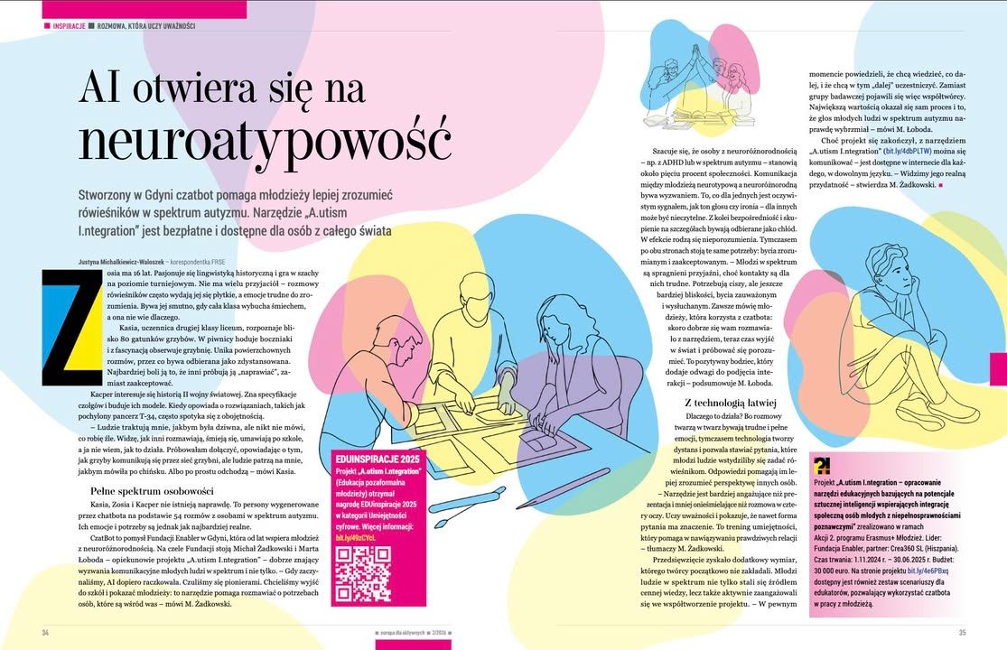 Z radością dzielimy się z Wami artykułem „AI otwiera się na neuroatypowość”, ...